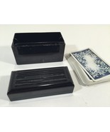 Vintage KEM Bakelite Double Playing Card Deck Case With Chip in Corner - £15.97 GBP