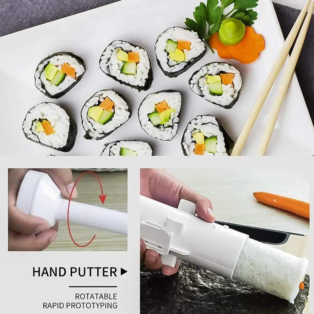 House Home Quick Sushi Maker Roller Rice Mold Vegetable Meat Rolling Gadgets DIY - £19.98 GBP