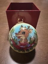 JC PENNY RUDOLPH REINDEAR Christmas Collectibles 1999 4” Glass Ornament - $8.91