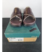 Clark&#39;s sandals 70562 10M Earth Hickory dark brown 1.5&quot; heel leather upper - €50,48 EUR