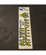 MARVIN THE MARTIAN Vtg 1994 Looney Tunes Bumper Sticker Alien with an At... - $19.75