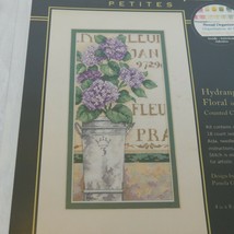 Dimensions Gold Collection Petites Counted Cross Stitch Hydrangea Floral 4&quot; x 8” - £15.18 GBP