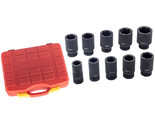 10pcs 6-Point Drive Deep Impact Socket Set Metric 22mm, 24mm, 27mm-41mm - $42.08
