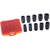 10pcs 6-Point Drive Deep Impact Socket Set Metric 22mm, 24mm, 27mm-41mm - £33.10 GBP