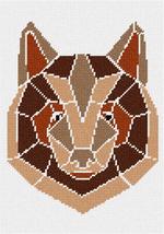 Pepita needlepoint canvas: Bear in Geometric, 7&quot; x 10&quot; - £37.36 GBP+