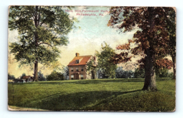 Postcard Penn Hill Fairmount Park Philadelphia Pennsylvania House Trees 1911 - £7.12 GBP