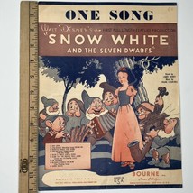 One Song Snow White Disney Vintage Sheet Music Guitar Ukulele Banjo 1937 - £9.51 GBP