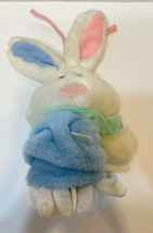 Vintage Carters Prestige Musical Plush Bunny Crib Toy Works Pastel Pull - £18.32 GBP