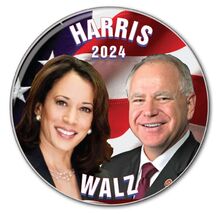 QTY 12 HARRIS WALZ #6 CAMPAIGN 2024 3" PIN BACK BUTTON PRESIDENT OF THE USA - $35.00