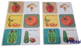 Two (2) Six Label Vintage Vegetable Canning Sticker Sheets - $10.00