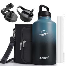 64 Oz Insulated Water Bottle Wall Vacuum Stainless Steel Leak Proof Flas... - $34.60