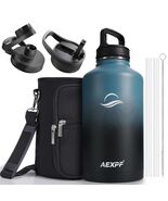 64 Oz Insulated Water Bottle Wall Vacuum Stainless Steel Leak Proof Flas... - €29,77 EUR