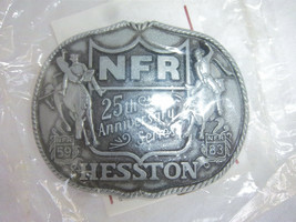 NFR 25th anniversary 1983 HESSTON belt buckle western national finals rodeo  - £23.69 GBP