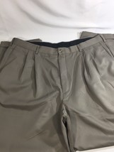 Croft &amp; Barrow Men Brown Dress Pants Light Tone Color Cuff Bottoms Size ... - $60.51