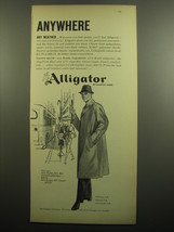 1960 Alligator Kodel Gabardine Coat Ad - Anywhere any weather - $14.99