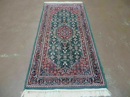 5x7 Vintage Handmade Indian Jaipur Green Red Wool Rug Carpet Traditional Rug - £334.73 GBP