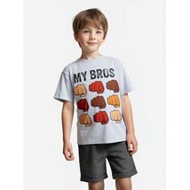 The Childrens Place Big Boys Graphic Tee Light Blue Short Sleeve Size L - $3.46