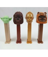 Vintage Lot of 4 Star Wars Pez Dispensers Wookie, Yoda, C3-PO, &amp; Chewbaccha - $17.58 CAD