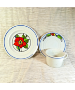 Metlox PoppyTrail &#39;Moulin&#39; Tea Set : Mug, Saucer and Underplate, Discont... - $24.41 CAD