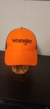 Wrangler Hat Cap Snapback Orange Camo Mesh Back Snap Back Adjustable - $16.83