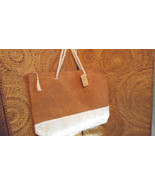 Cork Bag Metallic Beige Shopper Beach Gym Tote Bag Handbag  Purse Big X-... - $33.83 CAD