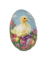 Easter Bunny Rabbit Elegant Oval Egg Canister W/Duck And Egg&#39;s Paper Mache... - £11.52 GBP