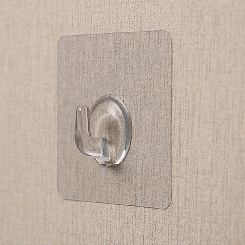 House Home Transparent Wall Hooks Hangers Self Adhesive Door Wall Hangers Hooks  - £19.91 GBP