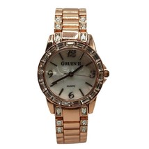 Gruen Women&#39;s Quartz Analog Watch Rose Gold New Battery - $34.74