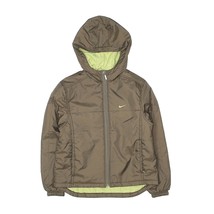 NIKE Olive Green Hoodie Logo Workout Jacket - Junior Size Activewear Medium - $59.00