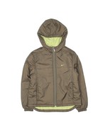 NIKE Olive Green Hoodie Logo Workout Jacket - Junior Size Activewear Medium - $59.00