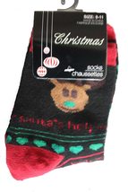Greenbrier Fun Christmas Novelty Santa Helper Reindeer Crew Socks Holiday Costum - £3.11 GBP