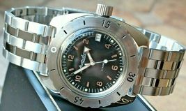 Russian Mechanical Automatic Wrist Watch Vostok Amphibian Diver 150366 - £100.23 GBP