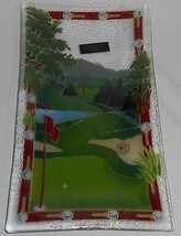 Peggy Karr Signed Fused Art Glass Cosentino&#39;s Invitational 2002 Golf Tray Nice! - £15.81 GBP