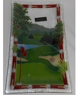 PEGGY KARR Signed FUSED ART GLASS Cosentino&#39;s Invitational 2002 Golf Tra... - $27.05 CAD