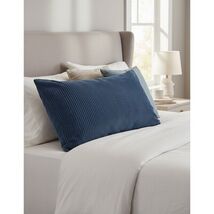 Pillow Sham Mainstays Essential Pillow Sham Blue Corduroy King 20 x36 in - $7.42