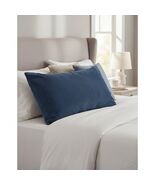 Pillow Sham Mainstays Essential Pillow Sham Blue Corduroy King 20 x36 in - $7.42