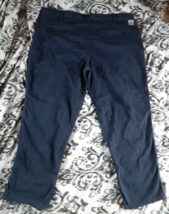 Carhartt Mens 46 x 32 FR Blue Pants pockets Fire Resistant ARC 2 NFPA 21... - $29.69