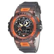 SMAEL Dual Time Display Electronic Digital Watches Fashion Waterproof Wristwatch - £30.37 GBP
