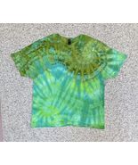 NEW Gildan Men’s Lime Green Teal Spiral Ice Tie Dye Short Sleeve Shirt 2XL - $374.09 MXN