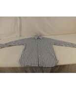 Perry Ellis Dress Shirt Men&#39;s Medium 100% Cotton White, Blue, &amp; Black 50566 - €11,88 EUR