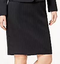 Le Suit Women&#39;s Shadow-Stripe Skirt Navy Size 10 - £27.97 GBP