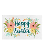 Happy Easter House Flag - Easter Garden Flag with Flowers and Leaves 56&quot;... - £23.27 GBP