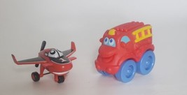 TONKA 2004 Playskool Soft Toy Wheel Pals  Firetruck &amp; 2005 Maisto Airpla... - £7.01 GBP