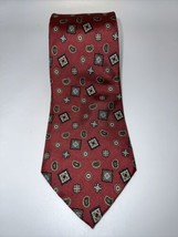 Vintage Camden Court Neck Tie Maroon/Burgundy With Blue Yellow Accents - £11.08 GBP
