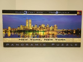 Vtg New York City 3 Ft. Wide Panoramic View 750 Piece Puzzle World Trade Center - £20.49 GBP