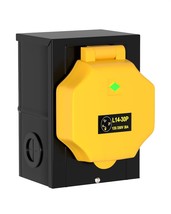 Marsflex 30 Amp Generator Inlet Box, Pre-Drilling Nema L14-30P Power, Et... - $42.99