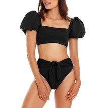 Women&#39;S High Waist Bikini Sets Tie Knot Tummy Control Swimwear 2 Piece Swimsuits - £57.43 GBP