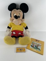 Vintage 1986 Worlds Of Wonder Talking Mickey Mouse Plush Doll with Book &amp; Tape - £77.63 GBP