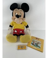 Vintage 1986 Worlds Of Wonder Talking Mickey Mouse Plush Doll with Book ... - £75.44 GBP