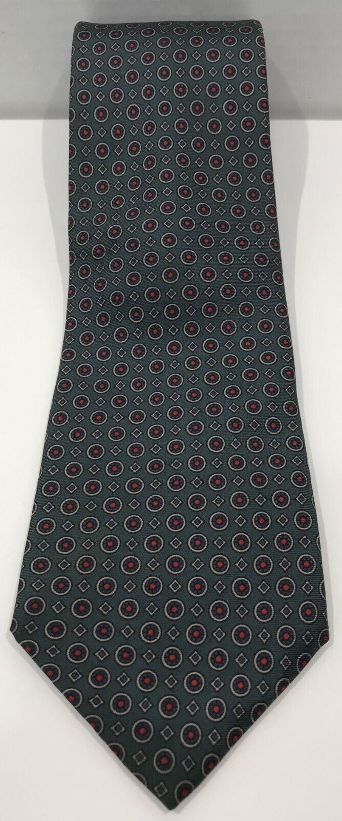 Primary image for Mario Valentino Geometric Necktie 56"LX3.5"W MADE IN USA 100% Silk